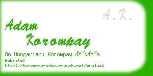 adam korompay business card